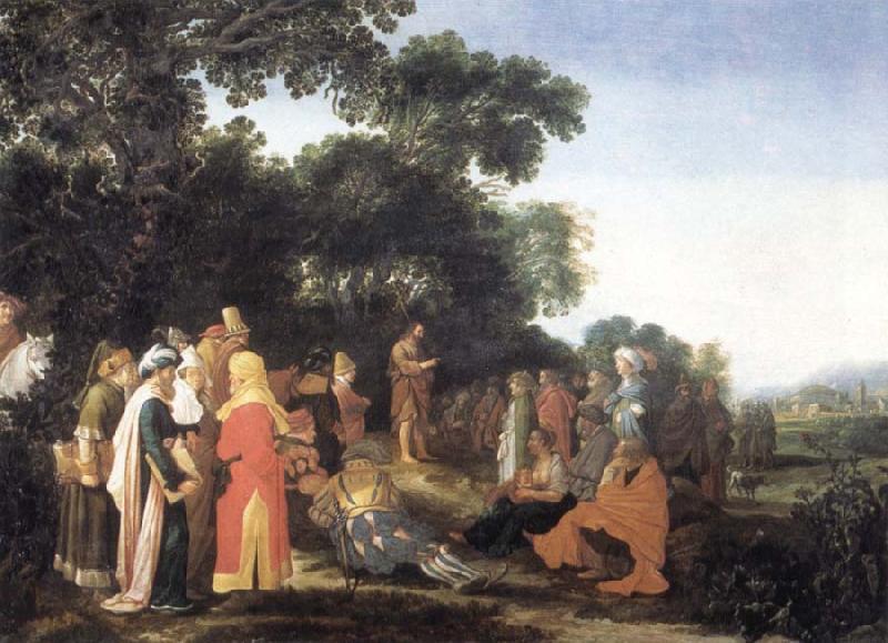 VELDE, Esaias van de Fohn the Baptist preaching oil painting picture